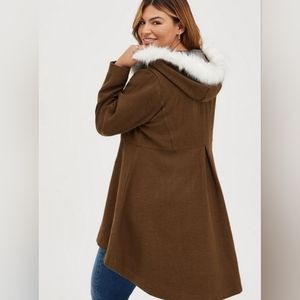 Outlander Faux Fur Tweed Riding Coat from Torrid in sz 4X